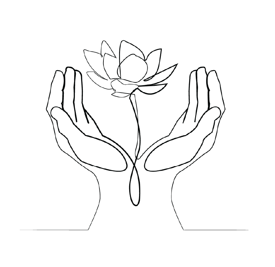 Flower growing from a pair of open hands.